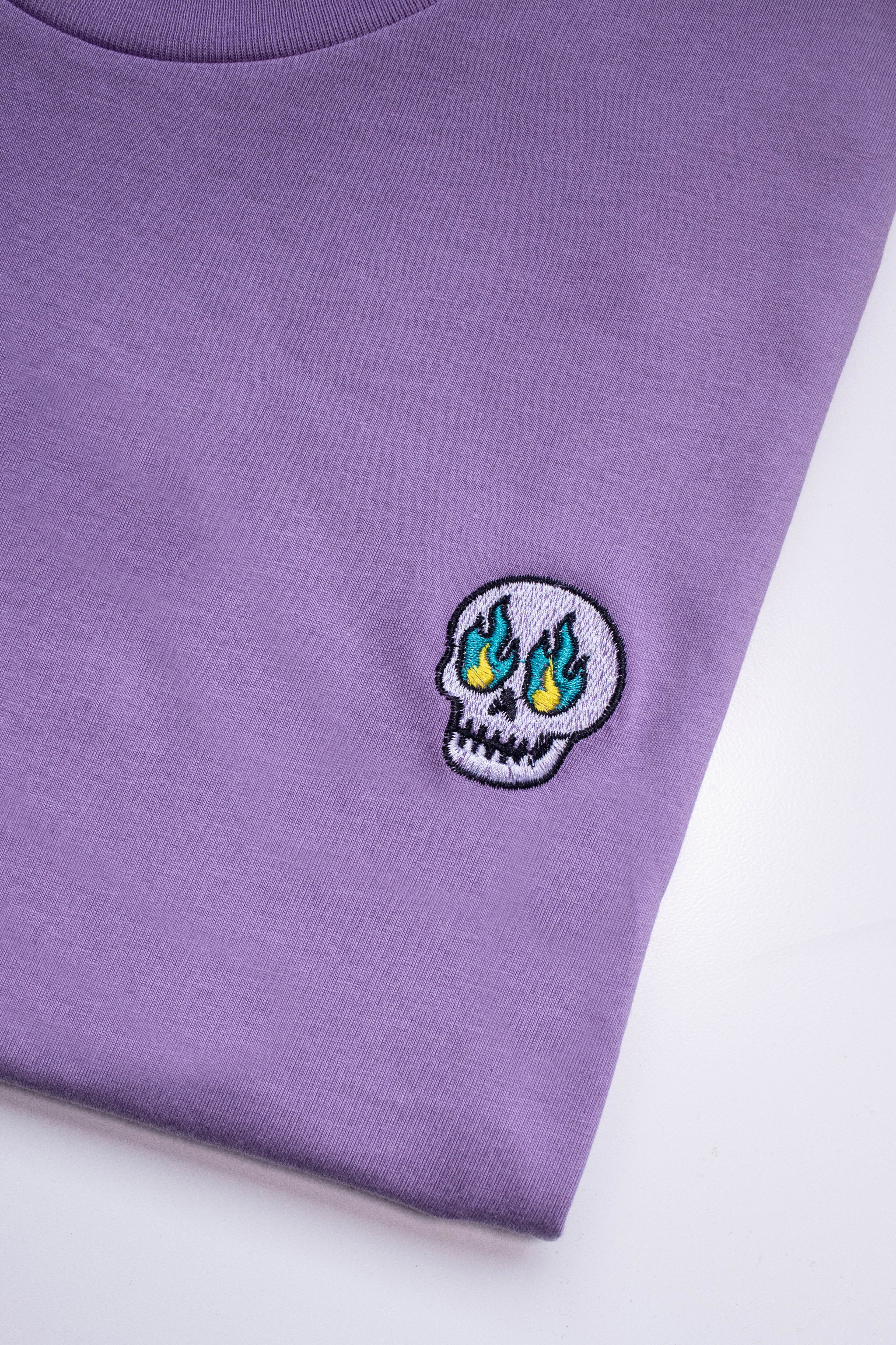 Minimal Skull, Violet T-Shirt