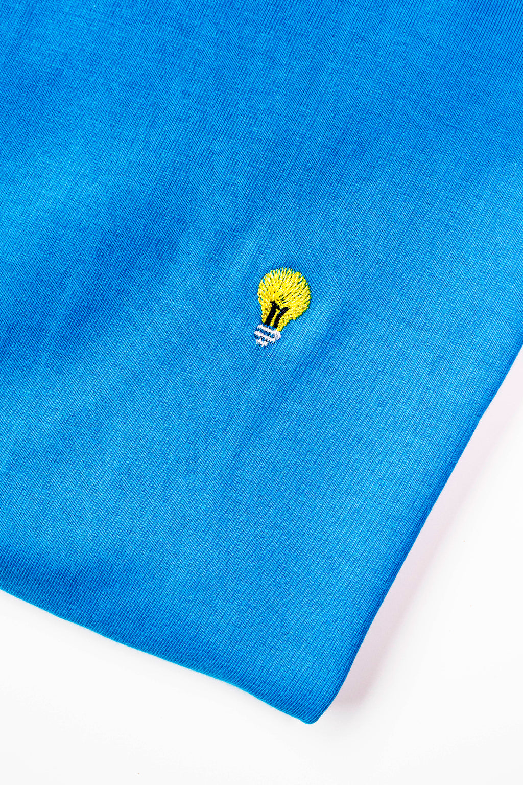 Minimal Lightbulb, Blue T-Shirt