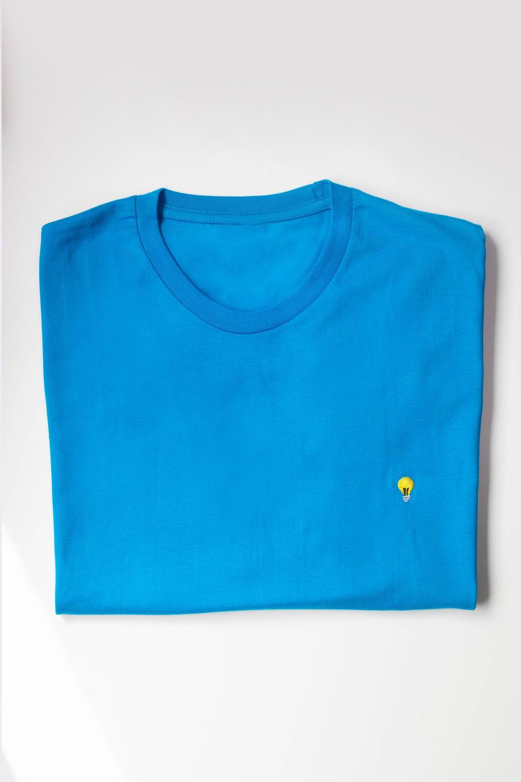 Minimal Lightbulb, Blue T-Shirt