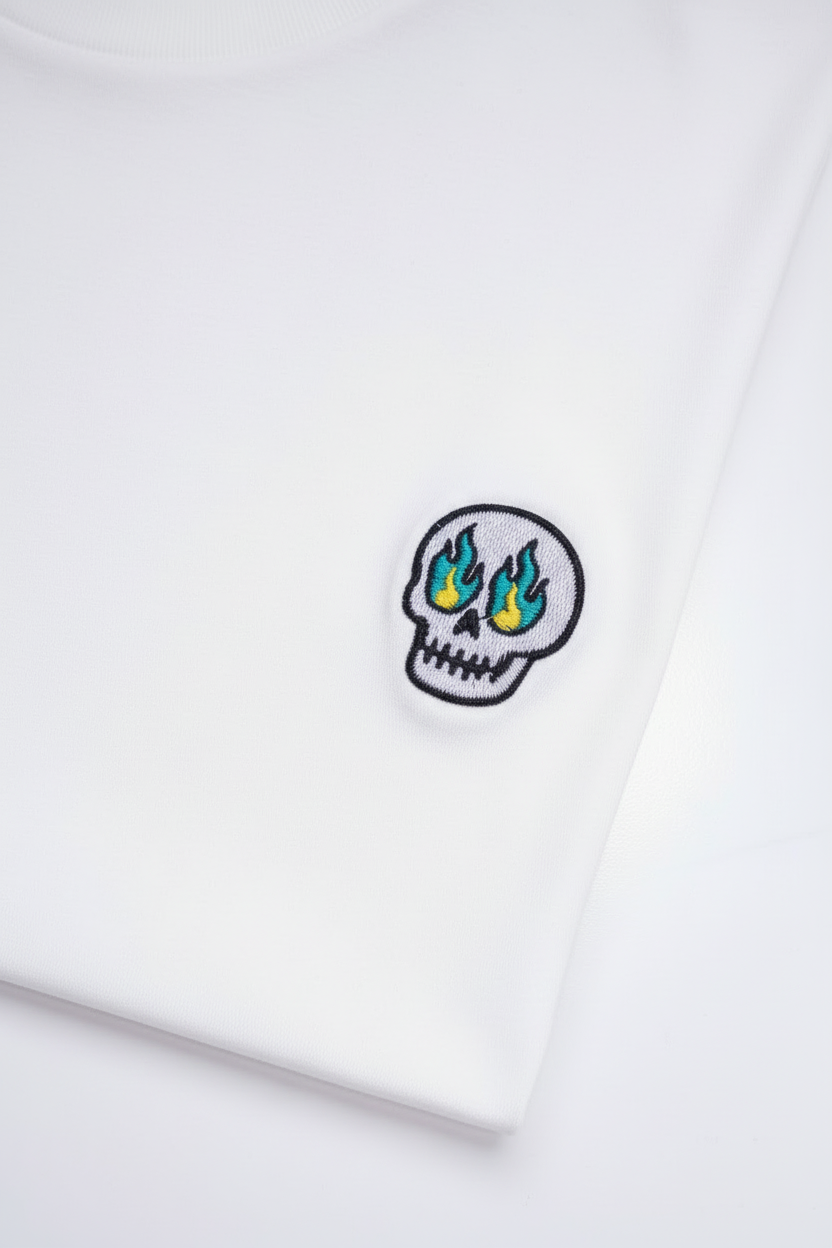 Camiseta blanca - Detalle manga