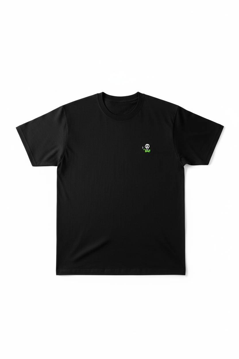 Camiseta negra abierta