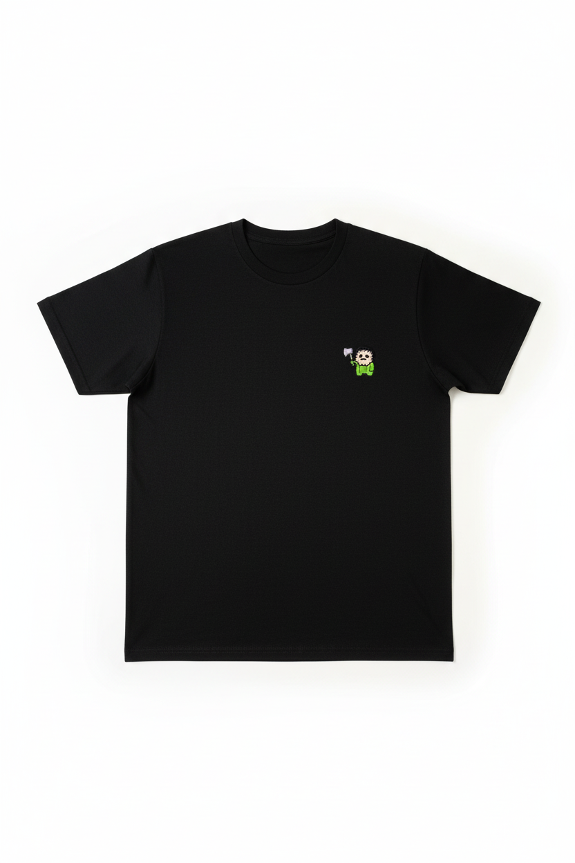 Camiseta negra abierta