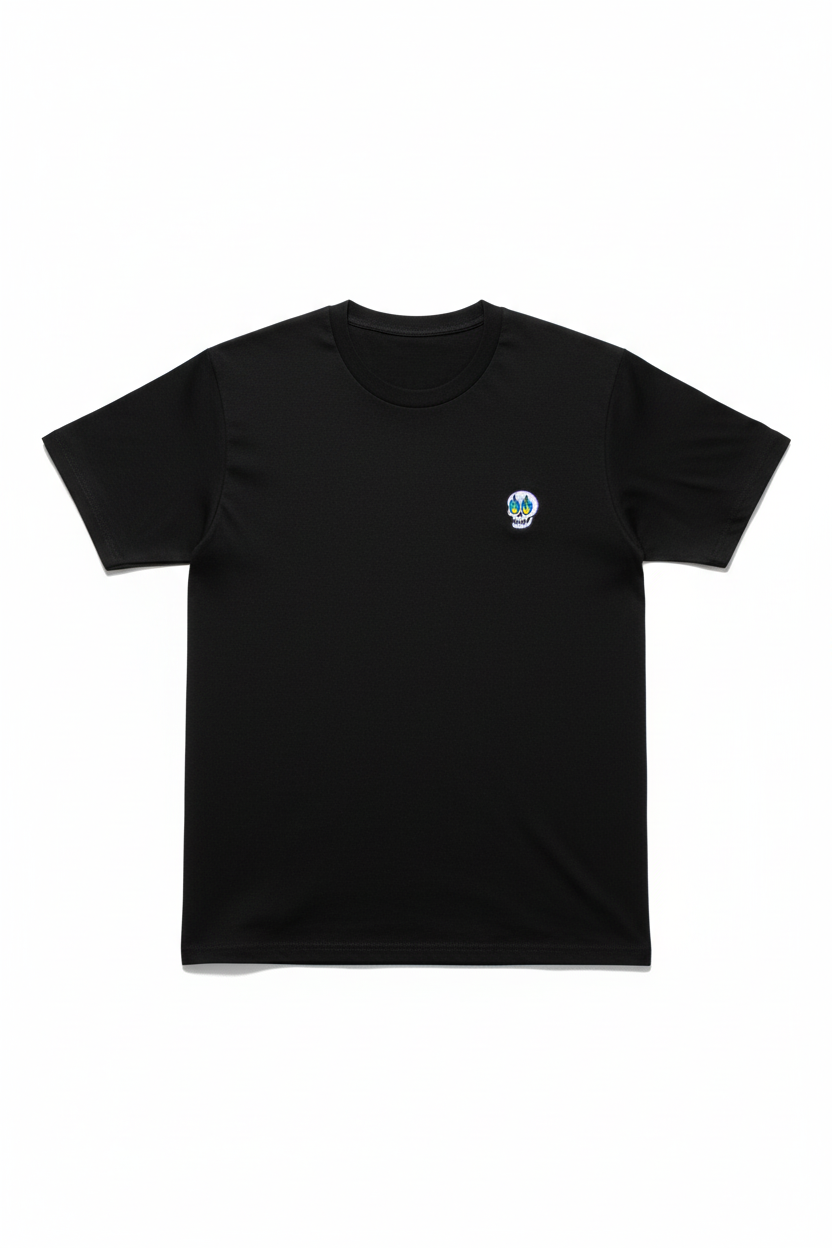 Camiseta negra abierta