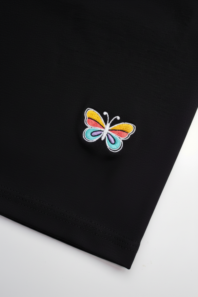 Butterfly, Black T-Shirt