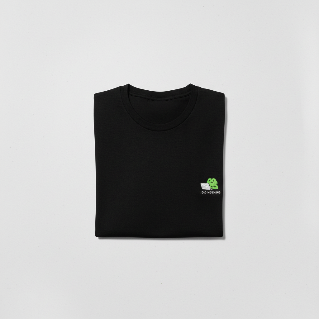 Camiseta negra plana