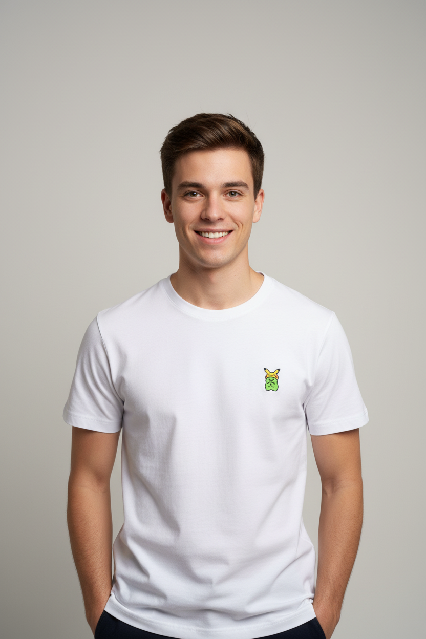 Modelo masculino con camiseta Roit Bulldog